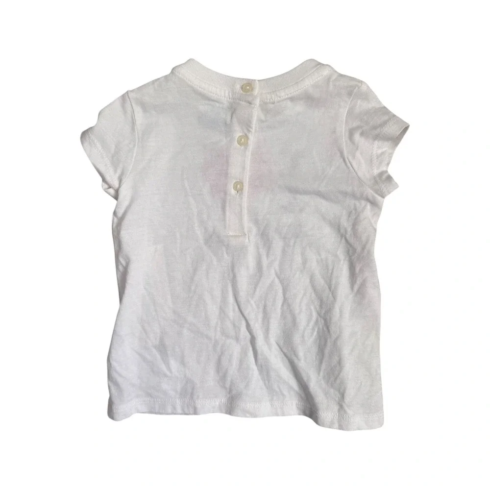 Ralph Lauren Baby I Love Polo Heart Graphic T-Shirt White Size 12‎ Months NEW